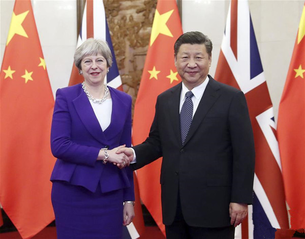 習(xí)近平會(huì)見英國(guó)首相特雷莎·梅