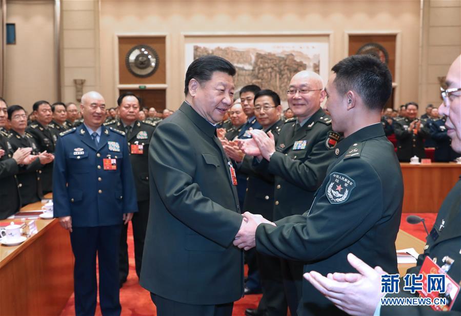 習(xí)近平出席解放軍和武警部隊(duì)代表團(tuán)全體會(huì)議