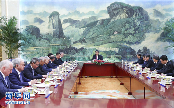 習近平集體會見上海合作組織成員國安全會議秘書會議外方代表團團長