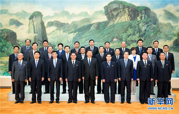 習(xí)近平會(huì)見朝鮮勞動(dòng)黨友好參觀團(tuán)