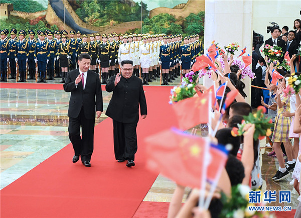 習(xí)近平同朝鮮勞動黨委員長金正恩舉行會談