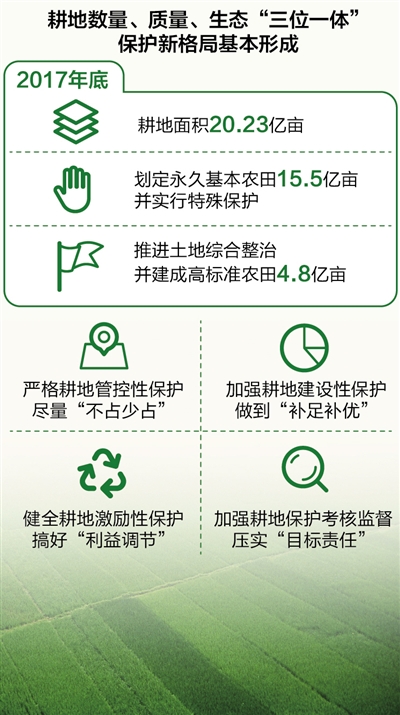 我國耕地數(shù)量、質(zhì)量、生態(tài)“三位一體”保護(hù)新格局基本形成