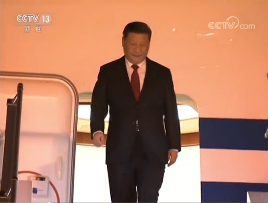 習近平抵達斯里巴加灣開始對文萊達魯薩蘭國進行國事訪問