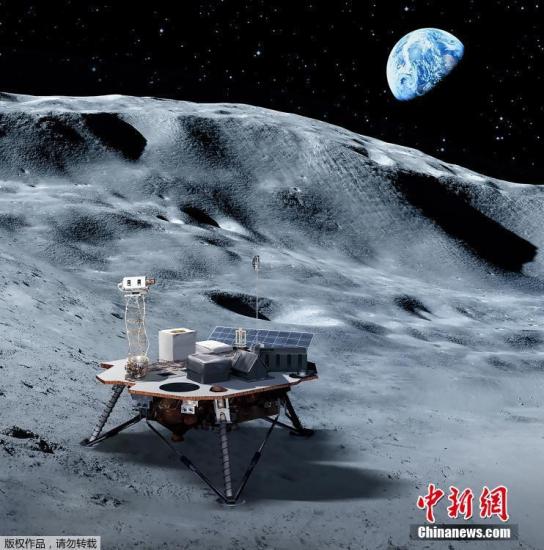 6月1日消息，美國航天局5月31日宣布已挑選出3家商業(yè)公司制造的月球著陸器，它們未來3年內(nèi)將把美航天局的科學(xué)和技術(shù)載荷運(yùn)送至月球表面，為2024年美國宇航員再次登月鋪路。圖為美國航天局提供的商業(yè)著陸器在月球上的效果圖。文字來源：新華網(wǎng)