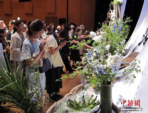 資料圖：當(dāng)?shù)貢r(shí)間2017年7月27日，日本神奈川縣在相模湖交流中心舉行追悼會(huì)，悼念二戰(zhàn)時(shí)期死難的韓國(guó)等國(guó)勞工。<a target='_blank' >中新社</a>發(fā) 王健 攝