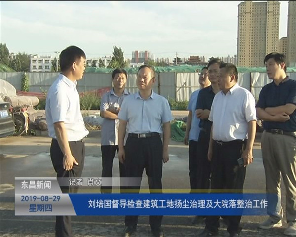 劉培國督導(dǎo)檢查建筑工地?fù)P塵治理及大院落整治工作