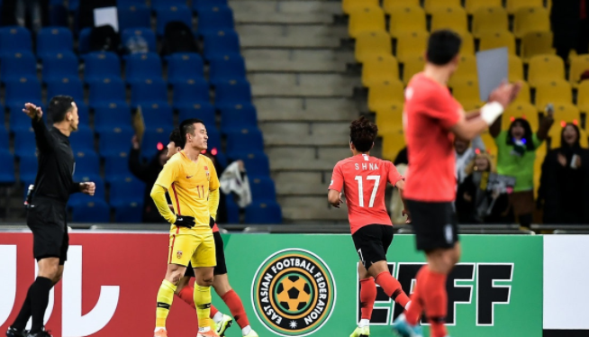 國足0-1韓國遭遇兩連敗 末輪與中國香港爭奪第三名