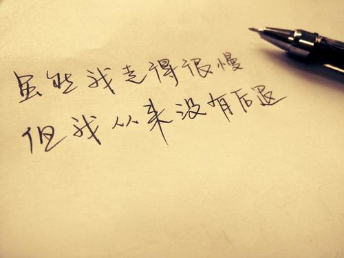 “我走得很慢，但我決不后退”