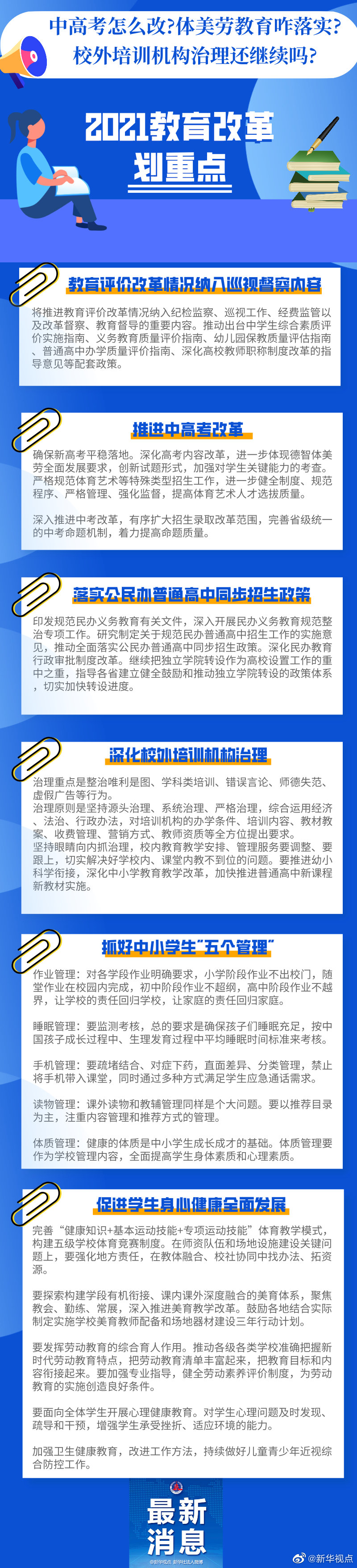 中高考、體美勞、校外培訓(xùn)……2021年這些都要改革！