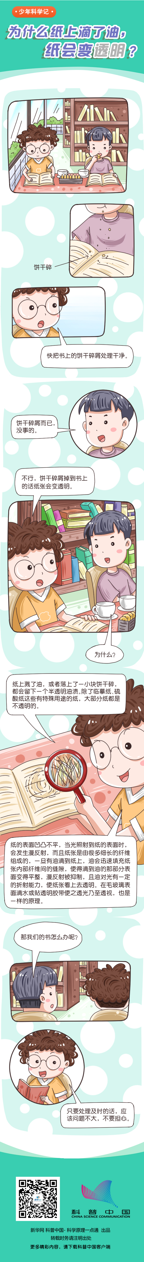 為什么紙上滴了油，紙會變透明？