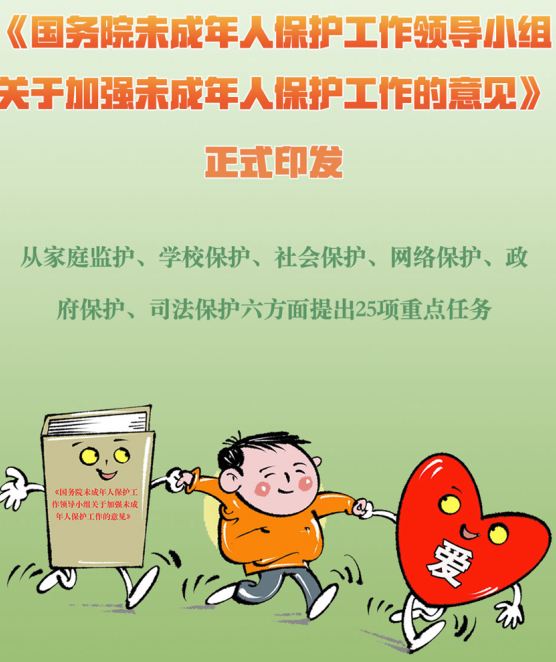 權(quán)威快報(bào)｜國(guó)務(wù)院未成年人保護(hù)工作領(lǐng)導(dǎo)小組首份政策文件出臺(tái)