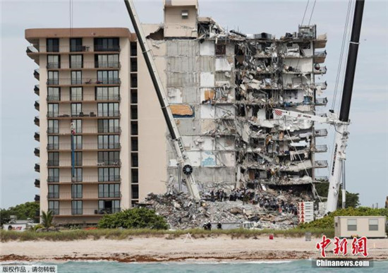美國(guó)佛州塌樓事故已致18人死 拜登1日將前往現(xiàn)場(chǎng)