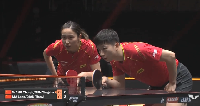 WTT澳門冠軍賽：孫穎莎王楚欽3-0橫掃馬龍錢天一