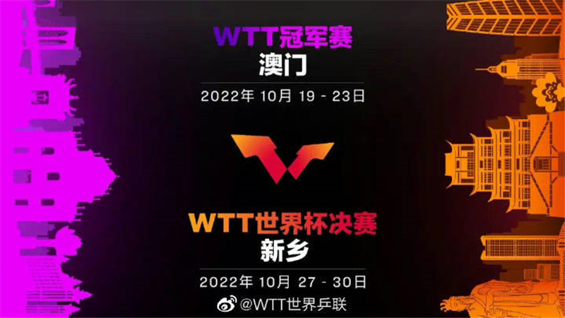 WTT世界杯決賽將在中國舉行