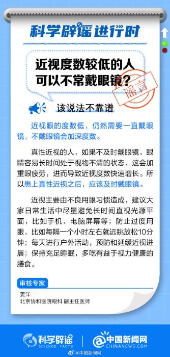近視度數(shù)較低的人可以不常戴眼鏡？