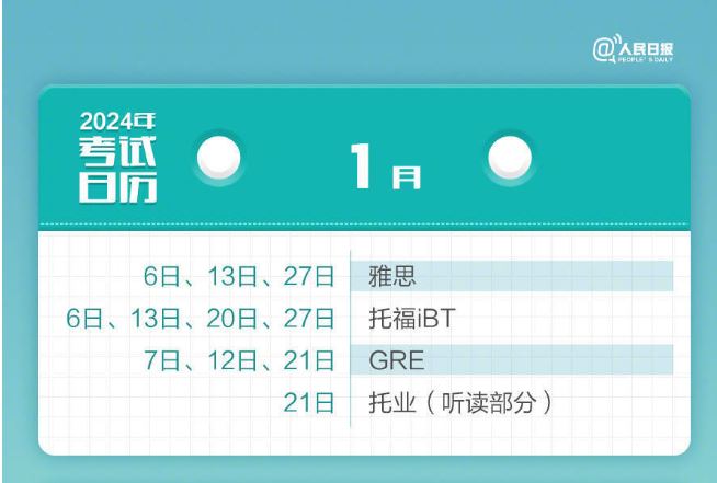 轉需！2024全年考試時間表