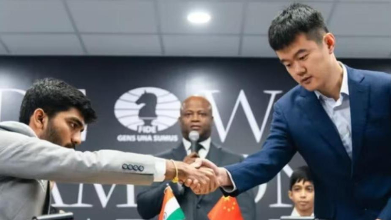 國際象棋世界冠軍賽丁立人先拔頭籌